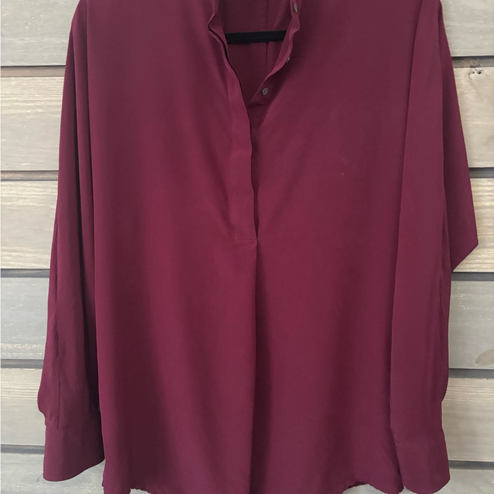 Ralph Lauren Deep Burgundy Blouse